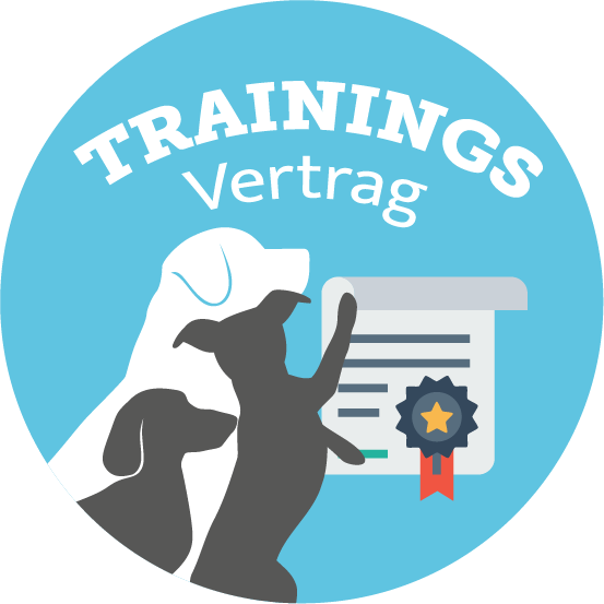 Hunde mit Trainingsvertrag-Illustration