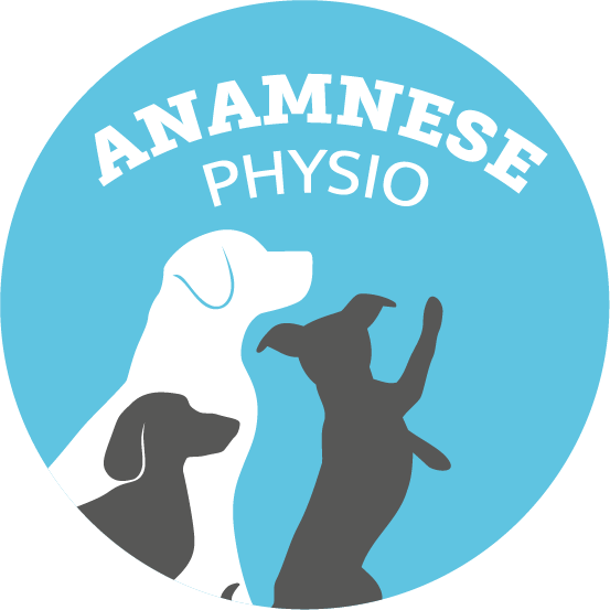 Tierphysiotherapie-Logo mit drei Hundesilhouetten